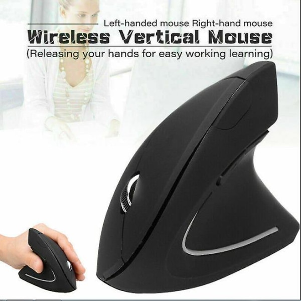 Vertikal trådlös ergonomisk optisk mus för dator bärbar dator