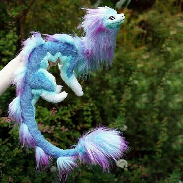 [LCS](RFUT) 50cm Drake Plyschdocka Blå Drake Barnleksaksdocka För Barnfödelsedagspresenter Halloween-dockor