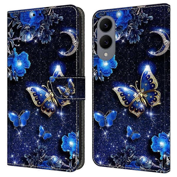 [LCS]För Samsung Galaxy S25 Edge Läderfodral Mönstertryck Plånboksställ Flip Telefonfodral Multicolor Brilliant Butterfly