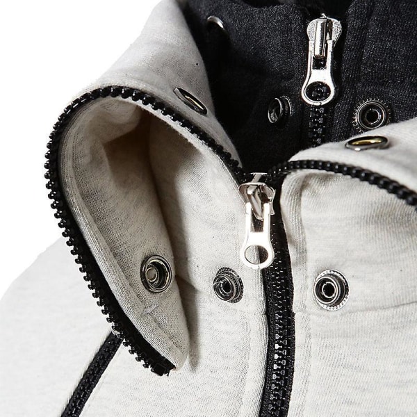 Extremt Bekväm Jacka För Höst Vinter Herr Huva Ledig Utomhus Vindjacka Dark Grey L