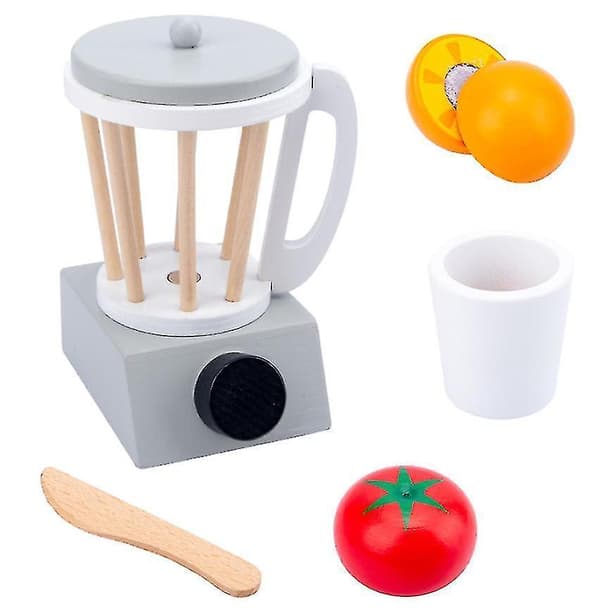 Simulering Lekhus Träleksak Kök Brödrost Juicer Set