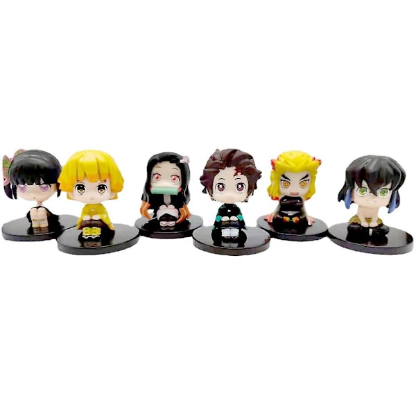 stk. Demon Slayer Action Figur Anime Siddende Figurer Tanjiro Nezuko Figurin Rengoku Legetøj Boligindretning Gaver til Jul Fødselsdag