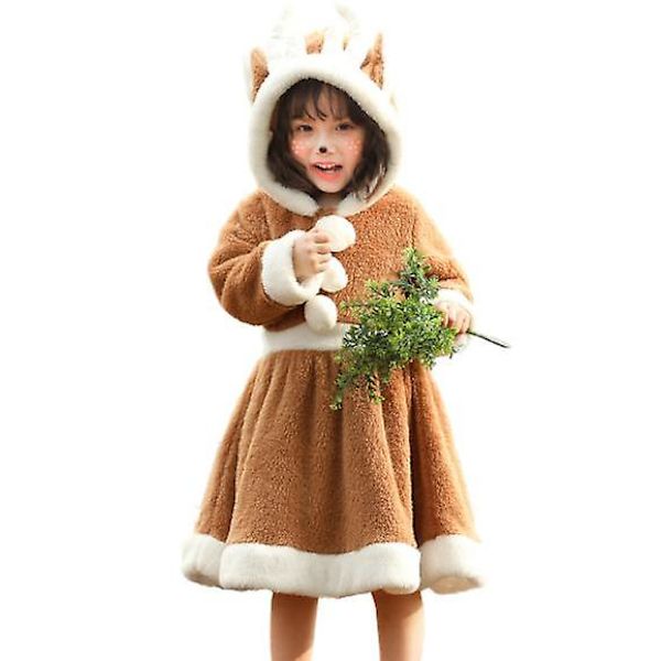 Børne Hjorte Elg Kostume Jule Cosplay Rensdyr Dyr Fest Onesies L
