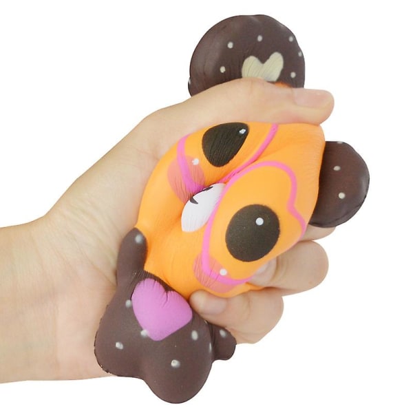 Söt Glasögonbjörn Doftande Squishy Charm Super Långsam Stigande Klämleksaker