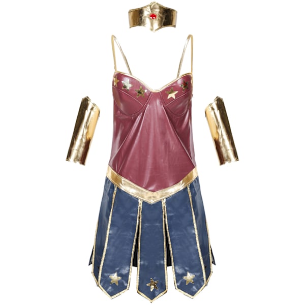 S-3XL Halloween Wonder Woman Kostym Vuxen Party Scenkläder Cosplay Wonder Women Bildfärg XXL Picture color