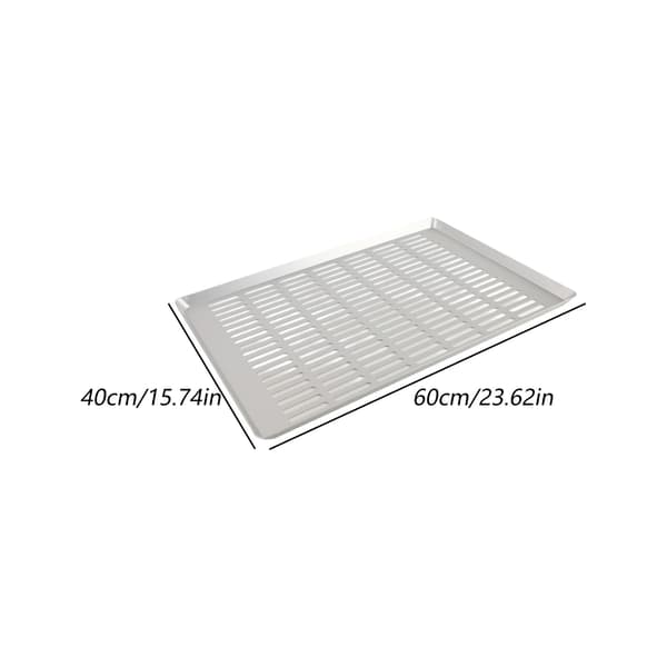 [LCS] Stor perforeret bageplade i aluminium, 40x60 cm, sikrer jævn tilberedning uden kemiske belægninger null - Style D 1.24