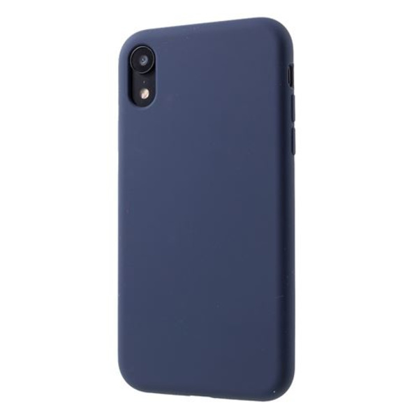 Blødt mørkeblåt flydende silikonecover til din Apple iPhone XR 6.