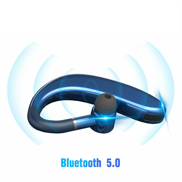 Bluetooth -headset, trådlös Bluetooth -hörlur Blue