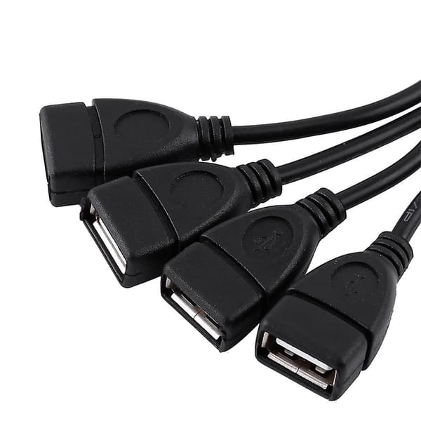 4 porte USB 2.0 til RJ45 Hub Ethernet forlænger netværksadapterkabel
