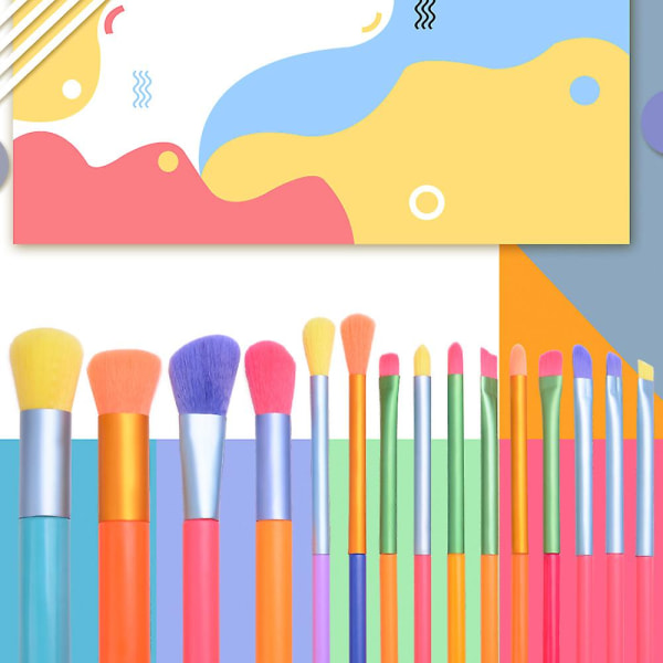 15 st Makeup Brush Full Set med Portable Makeup Brush Foundation