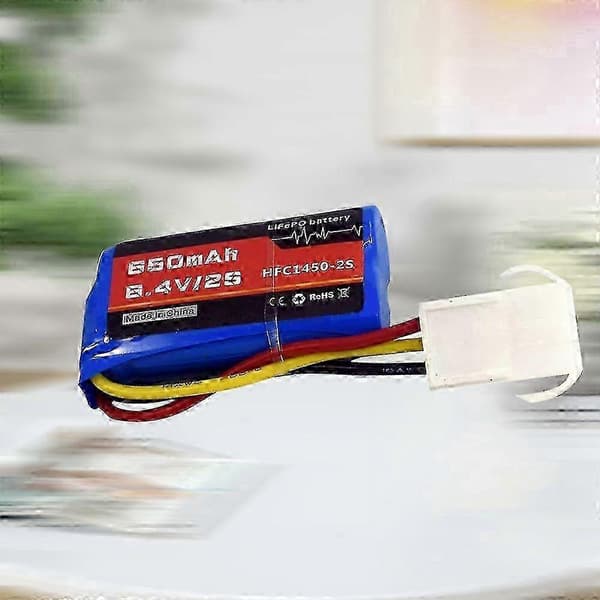 [LCS]6.4V 2S 650mAh Li-batteri med EL4.5-3P hunstik til RC lastbil, bil, speedbåd A-Battery