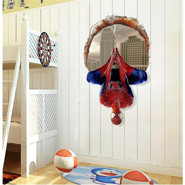 3d Upside Down Spider-man väggklistermärken Barnklistermärken Room M