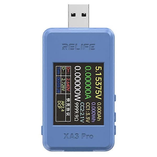 RELIFE XA3 Pro USB Intelligent Detektor Testare för Snabbladdningsprotokoll