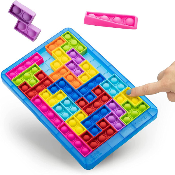 Pop-palapeli fidget-peli - 27 osainen palapeli pop push it bubble aisti fidget-lelut oppimislahjaksi Blue