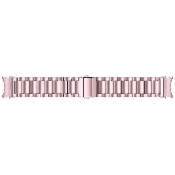 [LCS]Til Samsung Galaxy Watch7 44mm 40mm Urrem i rustfrit stål 3-perle håndledsrem - Multicolor Rose Pink