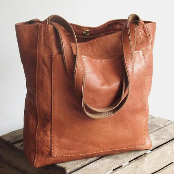 Dam Höst Vinter Canvas Väska Axelremsväska Crossbody Messenger Bag Stor Handväska Tote Orange