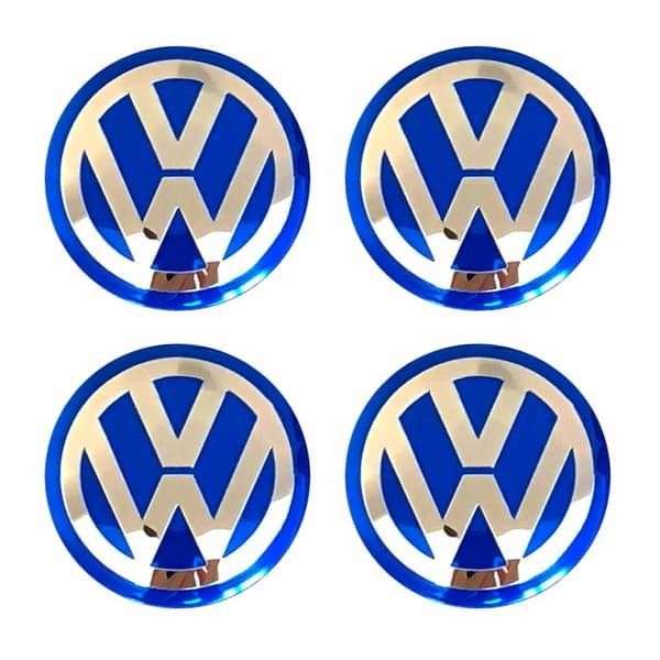 [LCS]VW03 - 70MM 4-pak Centerkapsler til Volkswagen Sølv Silver one size