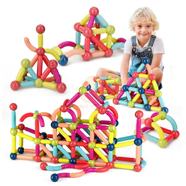 Magnetisk konstruksjonssett for barn, designerblokker, pinner, Montessori pedagogiske leker for barn 25pcs
