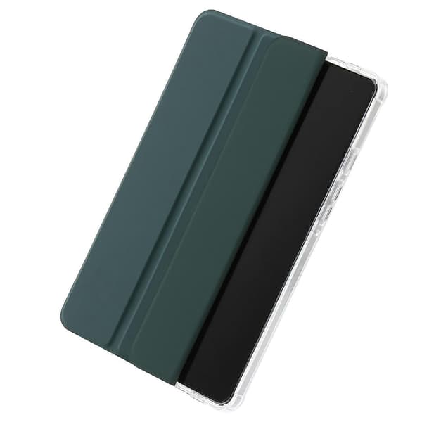 [LCS]3-Fold Klart Akryl Læder Tablet Etui Deep Green For Samsung Galaxy Tab A9+