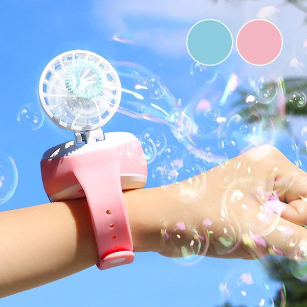 Bubbelblåsmaskin Flicka Klocka Bubbelmaskin Barn Utomhusleksak Gåvor|Bubblor (Rosa)