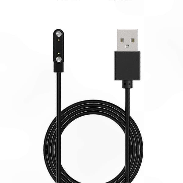 Universell magnetisk ladebase for 2-pins USB-klokke strømadapterstativ Black 7.62mm