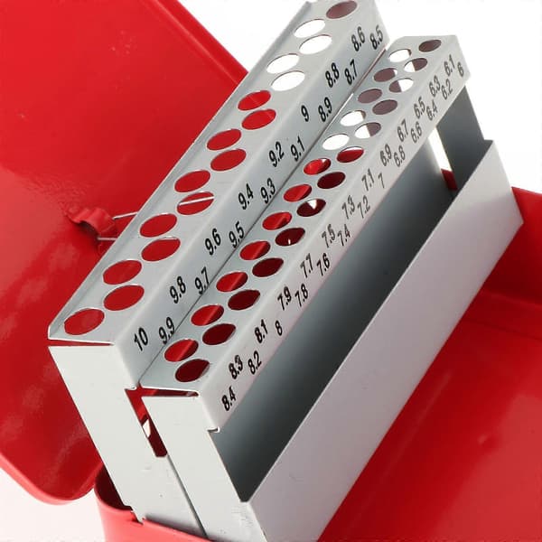 [LCS] Twistborbitsetui Borebitsdispenser Organizer, Metal, Tilbehør 41 Slots