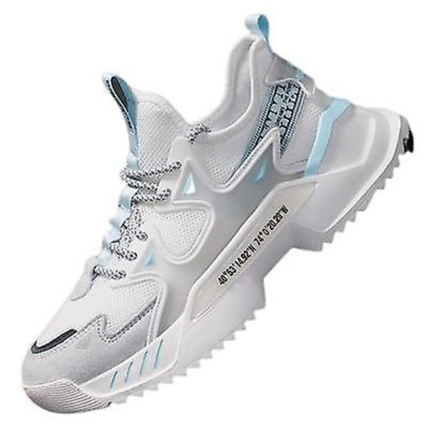 Herre Ins Pustende Tynne Sports Allsidige Trendy Sko White blue 43