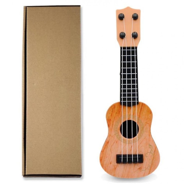 Ukulele barns mini fyrsträngad gitarrmusik upplysningsinstrument brown