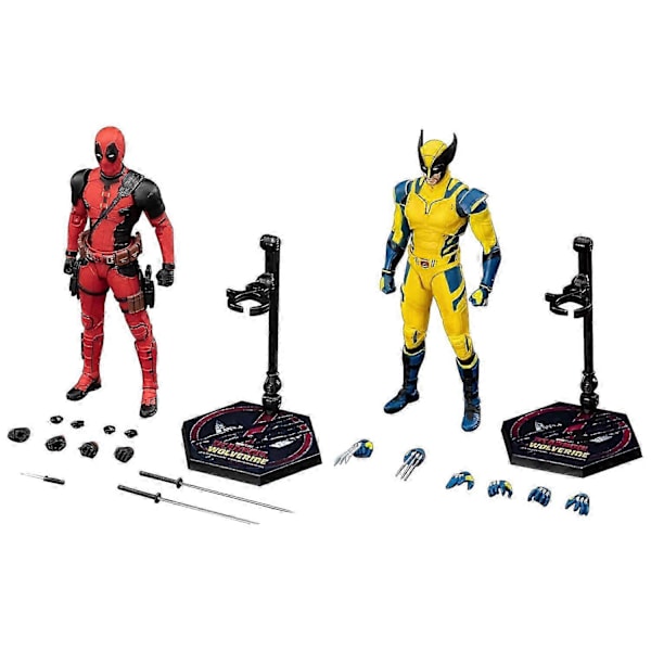 ZD Toys Deadpool & Wolverine Samlar PVC Figurer med Rörliga Leder 1:10 Skala