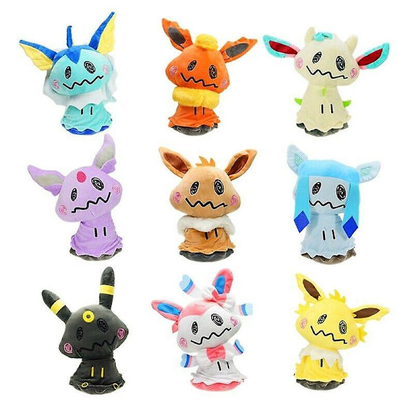 Mimikyu Flareon Eevee 20 cm Plyschdocka Cosplay Leksak Barnpresent black