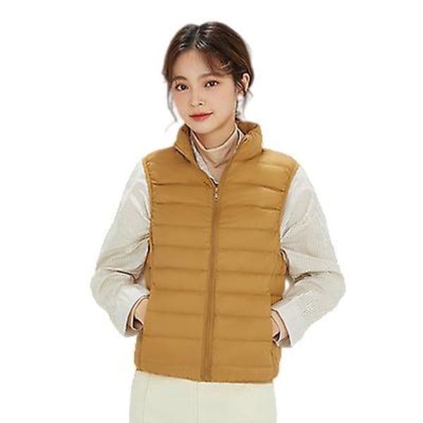2021 vinter Ny koreansk stil ärmlös lätt dunjacka Plus Size Jacka M