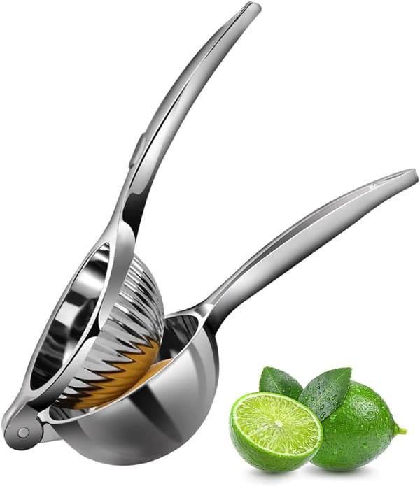 [LCS] Lemon Squeezer, Powerful Citrus Juicer, Metal Lime Squeezer, Robust Hand Press, Durable Orange Juicer, Citrus Fruit Press
