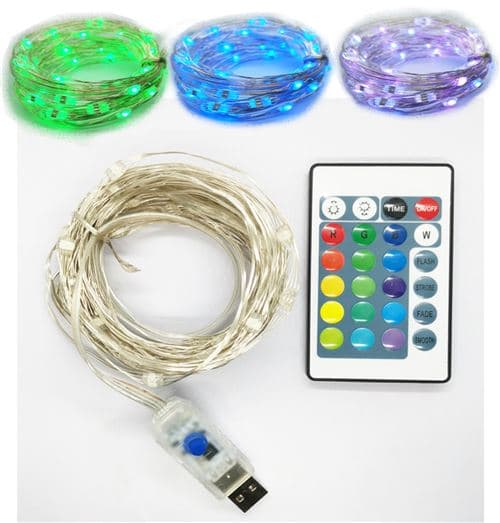 [LCS]10M 100Led lyslenke 8 moduser flerfarget MK104