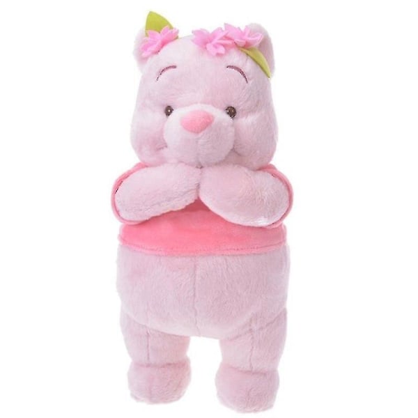 Nya Sakura Cherry Blossom Pink Puh Bear Plysch stoppade leksaksdockor 22 cm Kawaii Nalle Puh Presenter