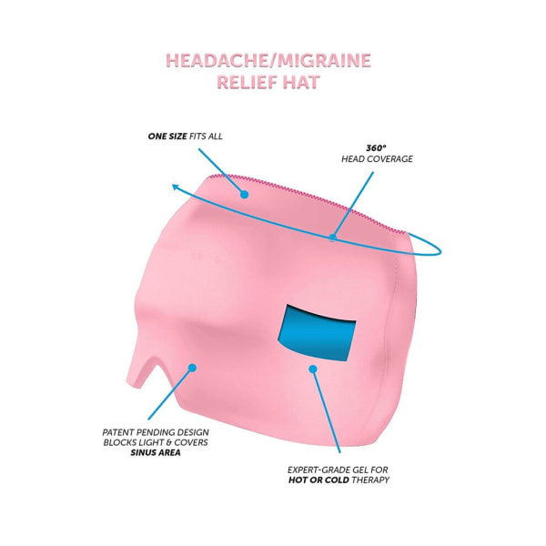 Migrän Relief Hat Ice Compression Gel Eye Mask Pink