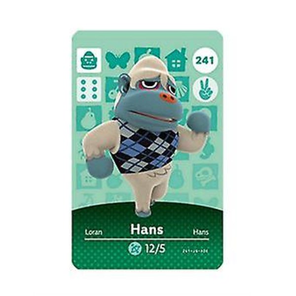 Nfc-pelikortti Animal Crossing -peliin, ch Amiibo Wii U - 241 Hans