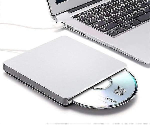 [LCS] Macbook Pro Air Mac PC kannettava USB ulkoinen CD/DVD-asema silver-2