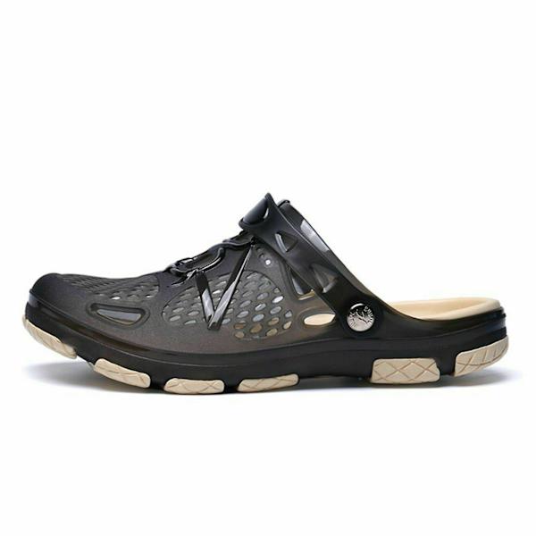 [LCS] Herrträskor Sandaler Trädgårdsstrand Badskor Tofflor black 40
