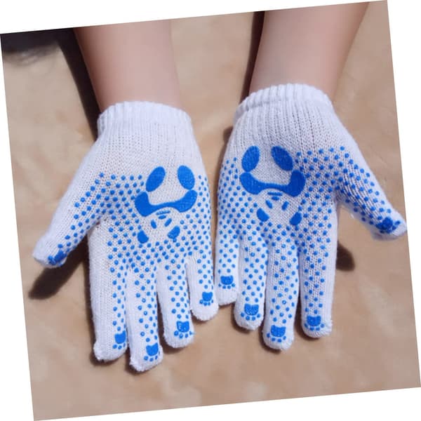 [LCS]6 par Panda-handskar Arbetshandskar för barn Trädgårdshandskar Barnhandskar Polyester Bomullshandskar Gymhandskar Trädgårdsarbetshandskar