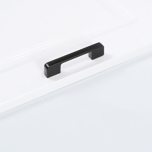 96 mm köksskåpshandtag Modernt svart dörrhandtag Aluminiumlegering Skåp Handtag Låddragare