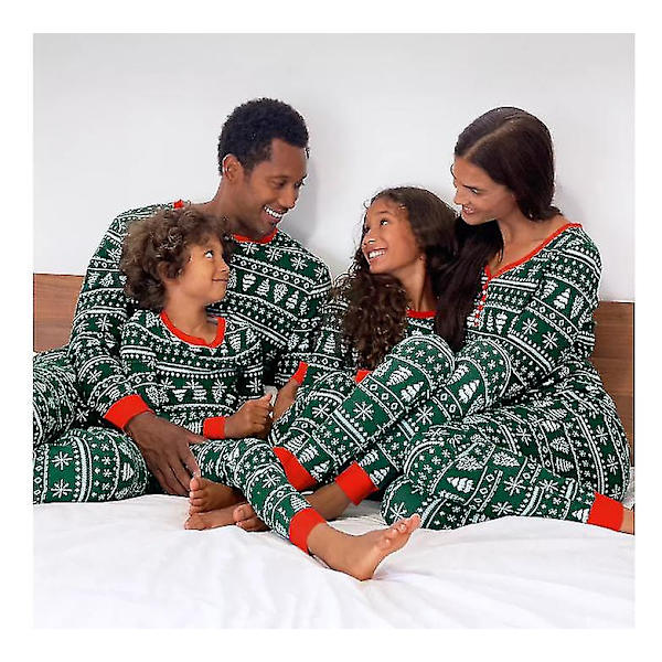 Jul Familj Julgran Tryck Pyjamas Matchande Set Dad L