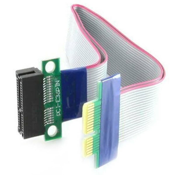 PCI-Express PCI-E 1X Riser-kort Ribbon Extender Flex Flyttningskabel Silver