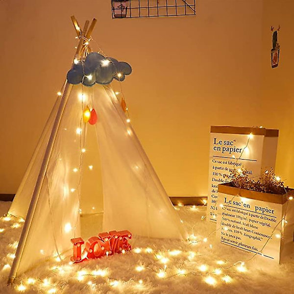 10 Meter LED Lykta Ljusslinga, Jul Bröllopsdekoration warm white
