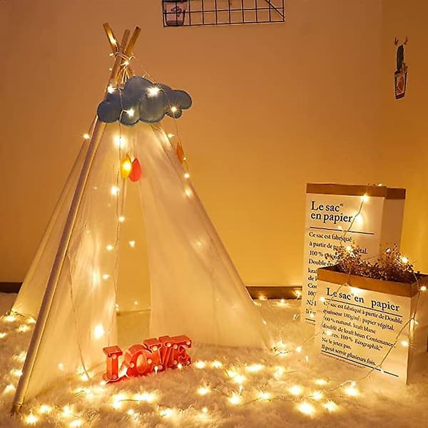 [LCS]10 meter LED-lyktslinga, julbröllopsdekoration warm white