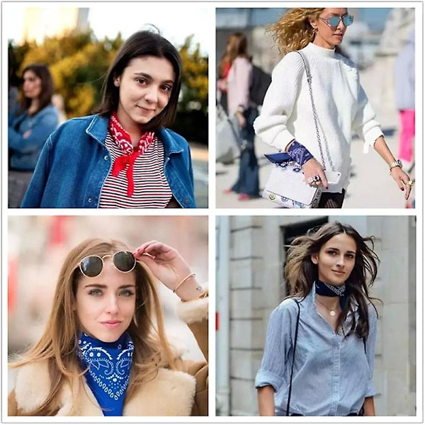 Fashion Hip Hop 100% Bomuld Bandana Firkantet Tørklæde 54cm*54cm Lavender