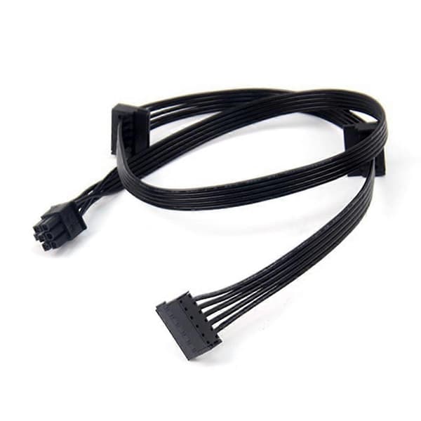 1 stk. GPU PCI Express 6-benet han til 3 SATA SSD strømkabel til CX850M CX750M CX600M CX500M C Black