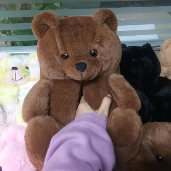 Teddybjörn Tofflor Dam Hem Inomhus Mjuka Halkfria Söta Tofflor Vintertofflor Red