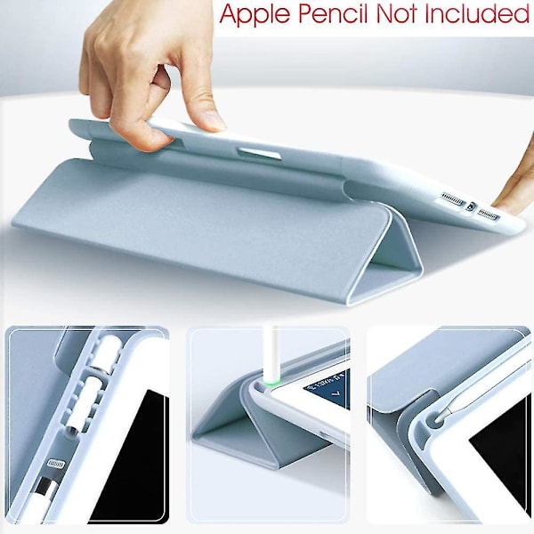 Cover til Ipad Air 4. generation 2020 med penholder, Ipad Air4 10,9 tommer cover, Stødsikkert Smart Shell blue2