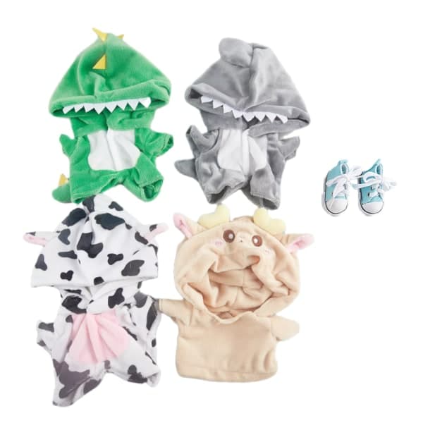 Haalarit 20cm nuken asu pyjama nuken vaatteet nuken asusteet harmaa 20*12cm harmaa 20*12cm gray
