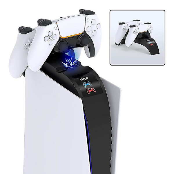 Dubbel snabbladdningsstation för Playstation 5 PS5 spelkontroll trådlös gamepad joystick power dock laddningsstation hot